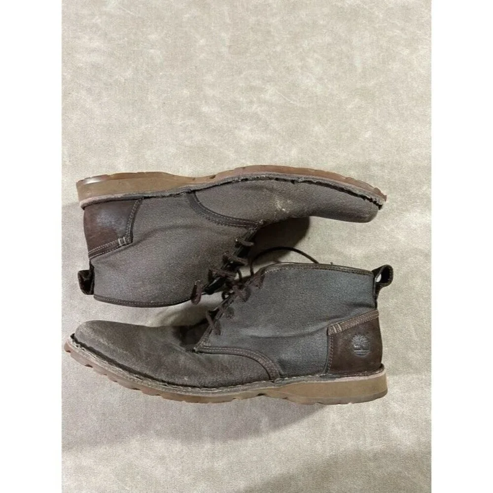 Timberland Earth‎ Keepers Mens Desert Ankle Boots Bionic Canvas Chukkas Size 9M